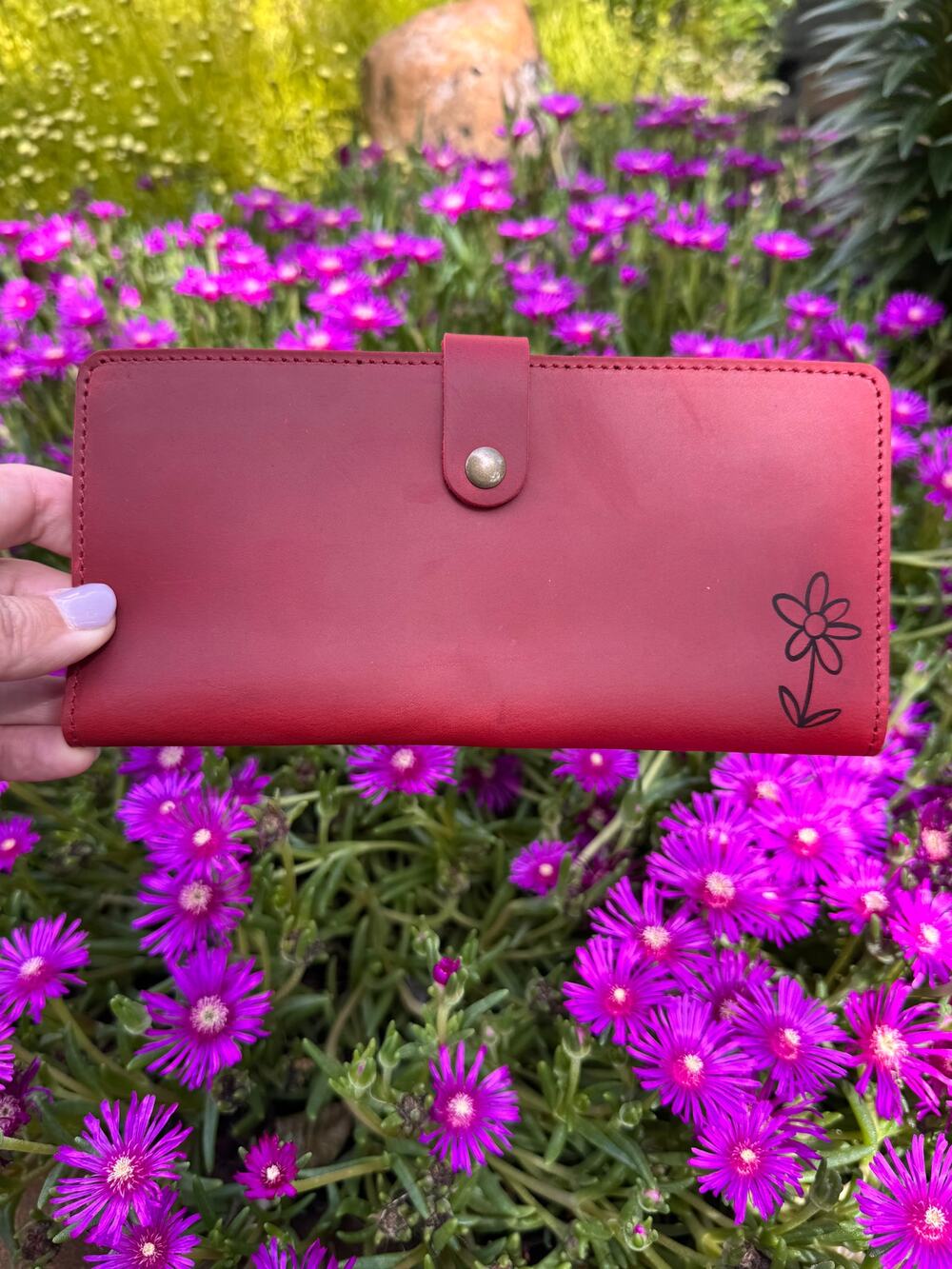 Genuine Leather Wallet RANGOON RED  Leather REAL LEATHER Wallet NEW FAST SHIP
